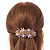 Large Two Tone Diamante Rose & Daisy Floral Barrette Hair Clip Grip (Rose Gold/ Matt Silver Tone) - 10cm Across - view 3