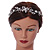 Statement Clear Crystal Butterfly and Flower Tiara Headband - view 2