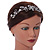 Statement Clear Crystal Butterfly and Flower Tiara Headband - view 3