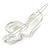 Silver Plated Clear Crystal Open Double Heart Hair Slide/ Grip - 75mm Across - view 5