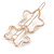 Rose Gold Tone Clear Crystal Double Star Hair Slide/ Grip - 60mm Across - view 5
