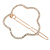 Rose Gold Tone Metal Clear Crystal Open Flower Hair Slide/ Grip - 60mm Across - view 5