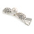 Small Clear Crystal Bow Hair Beak Clip/ Concord Clip/ Clamp Clip In Silver Tone - 45mm L - view 5
