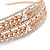 Wide Bridal/ Wedding/ Prom Rose Gold Tone Clear Austrian Crystal Leaf Tiara Headband - view 5