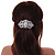 Bridal/ Wedding/ Prom/ Party Art Deco Style Rhodium Plated Austrian Crystal Barrette Hair Clip Grip - 90mm Across - view 2