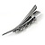 Large Dim Grey/ Plum Austrian Crystal Butterfly Hair Beak Clip/ Concord Clip In Black Tone - 13cm Length - view 6