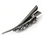 Large Dim Grey/ Midnight Blue Austrian Crystal Butterfly Hair Beak Clip/ Concord Clip In Black Tone - 13cm Length - view 7