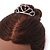Fairy Princess Bridal/ Wedding/ Prom/ Party Silver Tone Crystal Mini Hair Comb Tiara - 65mm - view 4