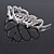 Fairy Princess Bridal/ Wedding/ Prom/ Party Silver Tone Crystal Mini Hair Comb Tiara - 65mm - view 6