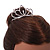 Fairy Princess Bridal/ Wedding/ Prom/ Party Silver Tone Crystal Mini Hair Comb Tiara - 75mm - view 4