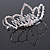 Fairy Princess Bridal/ Wedding/ Prom/ Party Silver Tone Crystal Mini Hair Comb Tiara - 75mm - view 7
