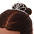 Fairy Princess Bridal/ Wedding/ Prom/ Party Silver Tone Crystal Mini Hair Comb Tiara - 70mm - view 4