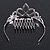 Fairy Princess Bridal/ Wedding/ Prom/ Party Silver Tone Crystal Mini Hair Comb Tiara - 85mm - view 7