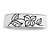 White/ Black Crystal Acrylic Barrette Hair Clip Grip In Silver Tone Metal - 80mm Long - view 5