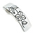 White/ Black Crystal Acrylic Barrette Hair Clip Grip In Silver Tone Metal - 80mm Long - view 4