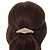 Classic Clear Crystal Geometric Barrette Hair Clip Grip In Gold Plated Metal - 75mm Across - view 3