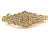 Classic Clear Crystal Geometric Barrette Hair Clip Grip In Gold Plated Metal - 75mm Across - view 4