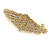 Classic Clear Crystal Geometric Barrette Hair Clip Grip In Gold Plated Metal - 75mm Across - view 8
