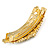 Classic Clear Crystal Geometric Barrette Hair Clip Grip In Gold Plated Metal - 75mm Across - view 5