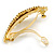 Classic Clear Crystal Geometric Barrette Hair Clip Grip In Gold Plated Metal - 75mm Across - view 6