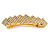 Classic Clear Crystal Geometric Barrette Hair Clip Grip In Gold Plated Metal - 85mm Across - view 8