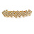 Classic Clear Crystal Geometric Barrette Hair Clip Grip In Gold Plated Metal - 85mm Across - view 6