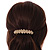 Classic Clear Crystal Geometric Barrette Hair Clip Grip In Gold Plated Metal - 85mm Across - view 3