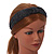 Black with Silver Thread Fabric Flex HeadBand/ Head Band - view 3