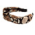 Snake Print Fabric Flex HeadBand/ Head Band in Black/ Brown/ Cream - view 6