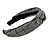 Checked Fabric Flex HeadBand/ Head Band in Black/ White - view 4