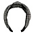 Checked Fabric Flex HeadBand/ Head Band in Black/ White - view 5