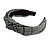 Checked Fabric Flex HeadBand/ Head Band in Black/ White - view 6