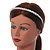 Bridal/ Prom/ Wedding Light Cream Faux Pearl Flex Hair Band/ Headband in Gold Tone Metal - Adjustable - view 3