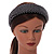 Retro Thicken Padded Velvet Diamante Wide Chunky Hair Band/ HeadBand/ Alice Band in Black - view 2