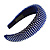 Retro Thicken Padded Velvet Diamante Wide Chunky Hair Band/ HeadBand/ Alice Band in Blue - view 8
