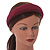 Retro Thicken Padded Velvet Glitter Wide Chunky Hair Band/ HeadBand/ Alice Band in Burgundy - view 2