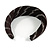 Retro Thicken Padded Velvet Glitter Stripes Wide Chunky Hair Band/ HeadBand/ Alice Band in Black - view 6
