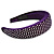 Retro Thicken Padded Velvet Diamante Wide Chunky Hair Band/ HeadBand/ Alice Band in Purple - view 8