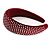 Retro Thicken Padded Velvet Diamante Wide Chunky Hair Band/ HeadBand/ Alice Band in Burgundy - view 7