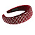 Retro Thicken Padded Velvet Diamante Wide Chunky Hair Band/ HeadBand/ Alice Band in Burgundy - view 8