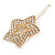 Small Gold Tone Clear Crystal Star Hair Slide/ Grip - 50mm Across - view 5