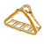 Gold Tone Yellow Enamel Triangular Hair Claw/ Clamp - 75mm Across - view 5