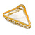Gold Tone Yellow Enamel Triangular Hair Claw/ Clamp - 75mm Across - view 9