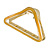 Gold Tone Yellow Enamel Triangular Hair Claw/ Clamp - 75mm Across - view 3