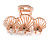 Polished Rose Gold Tone Shell Design Hair Claw/ Clamp - 75mm Across - view 6