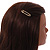 Gold Tone Metal Safety Pin Hair Slide/ Grip - 55mm Across - view 2