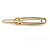 Gold Tone Metal Safety Pin Hair Slide/ Grip - 55mm Across - view 7