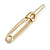 Gold Tone Metal Safety Pin Hair Slide/ Grip - 55mm Across - view 8