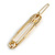 Gold Tone Metal Safety Pin Hair Slide/ Grip - 55mm Across - view 5