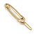 Gold Tone Metal Safety Pin Hair Slide/ Grip - 55mm Across - view 6